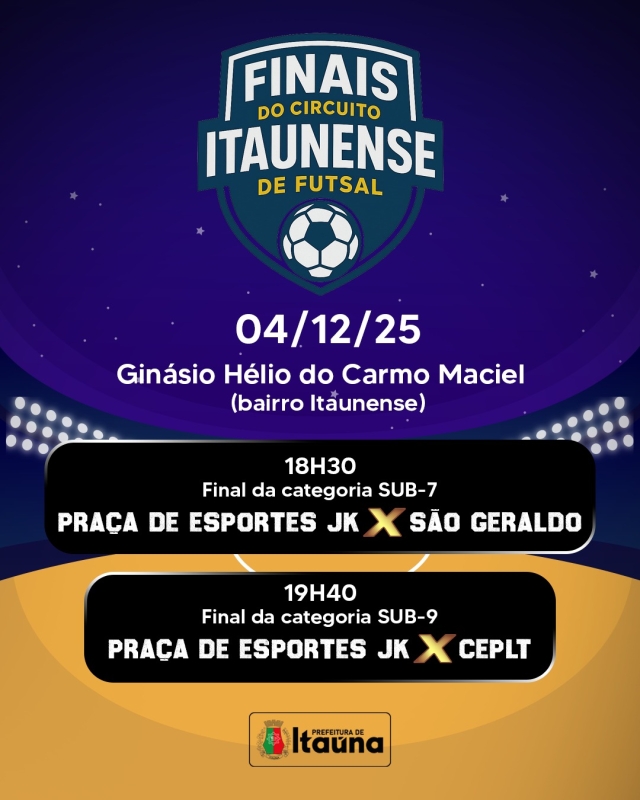 Finais do Circuito Itaunense de Futsal Atraem Grande Público Nesta Quinta-feira